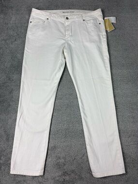 Michael Kors White Slim Straight Jeans